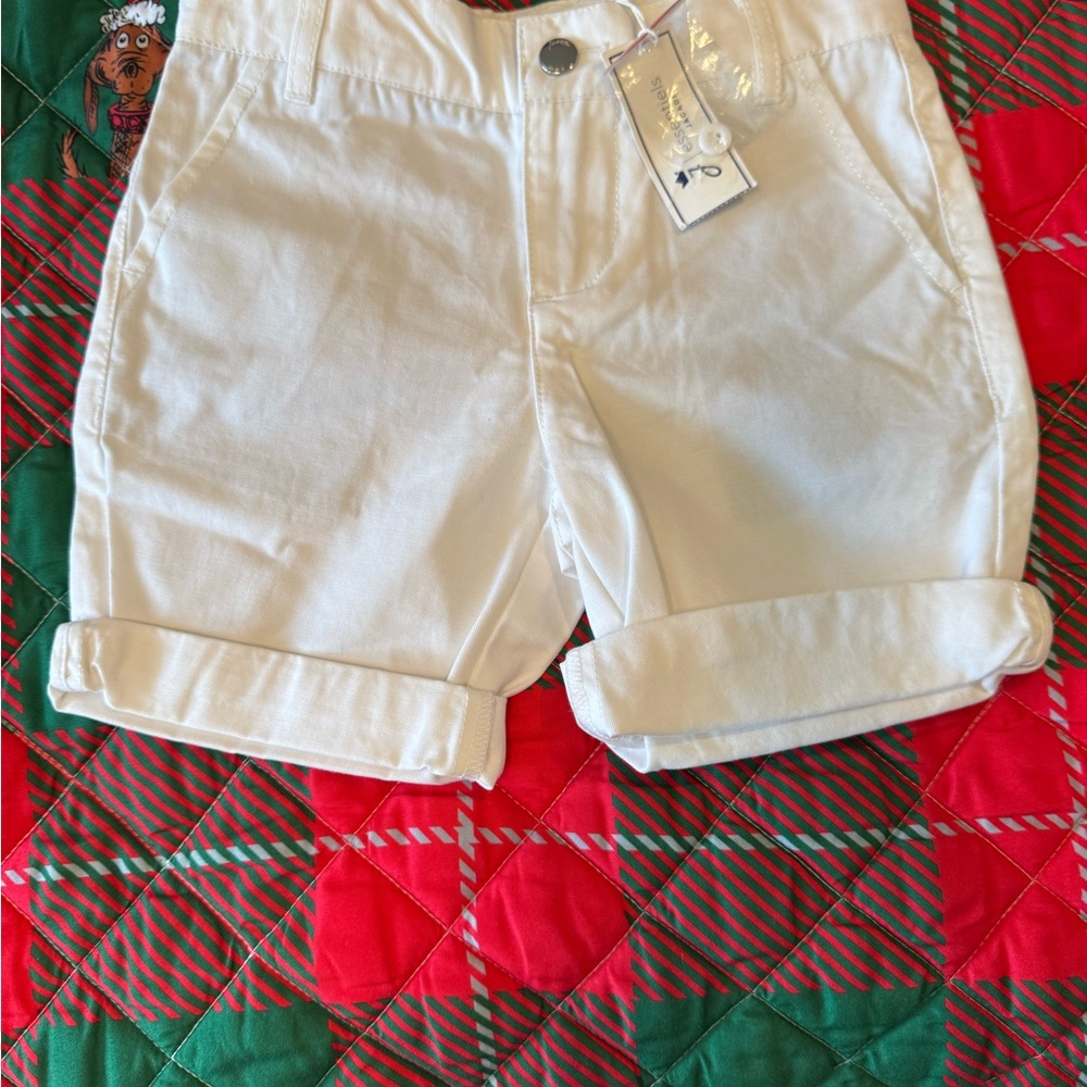 JACADI NWT White Cuffed Shorts